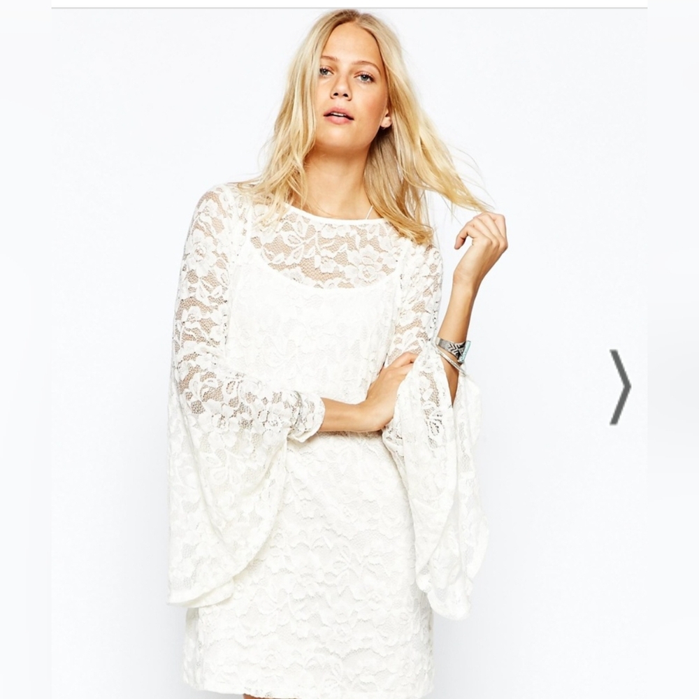Abercrombie & Fitch Lace Boho Mini Dress Sz L